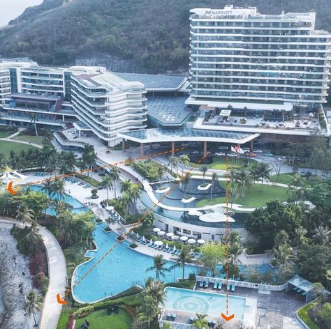 Gallery of JW Marriott Hotel Sanya Dadonghai Bay / W&R Group - 6 Waterfront Hotel Architecture, Hotel Landscape Design Plan, Resort Masterplan, Resort Hotel Design, Resort Design Plan, Architecture Photography Buildings, Hotel Design Architecture, Hotel Landscape, Hotel Exterior