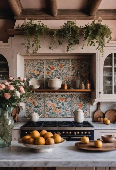 43 Aesthetic Kitchen Ideas to Transform Your Space 13 Kitchen Interior Spanish, Italian Cottage Decor, Kitchen Vibes Aesthetic, Mediterranean Aesthetic Kitchen, Italian Villa Aesthetic Kitchen, Old World Italian Kitchen, Italy Kitchen Aesthetic, Italian Themed House, Italy Inspired Home Decor