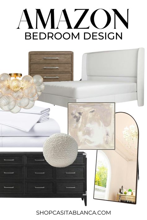 Amazon Influencer Bedroom, Amazon Bedroom Furniture, Amazon Furniture Finds, Amazon Bedroom Decor, Woman's Bedroom, Amazon Bedroom, Guest Bedroom Inspiration, Bedroom Decor For Women, Neutral Bedroom Decor