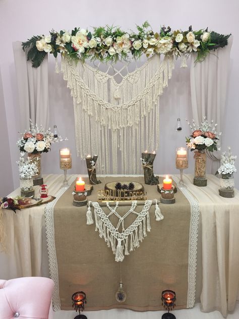 Macrame Wedding Backdrop, Hand Embroidery Patterns Free, Church Wedding Decorations, Macrame Backdrop, Macrame Wedding, Candle Favors, Embroidery Patterns Free, Graduation Decorations, Graduation Party Decor