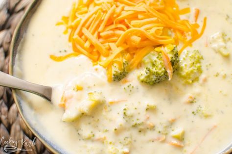 Broccoli Cheese Soup- CookingWithKarli Broccoli And Cheese Recipe, Slow Cooker Broccoli, Broccoli Cheese Soup Recipes, Oh Sweet Basil, Cheese Soup Recipes, Instant Pot Soup Recipes, Broccoli Soup, Broccoli Cheese Soup, Broccoli Cheddar Soup