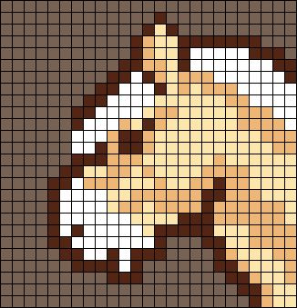 Alpha pattern #50058 | BraceletBook Alpha Pixel Art, Cowboy Alpha Pattern, Horse Pixel Art Grid, Animal Alpha Pattern, Horse Crochet Tapestry, Alpha Patterns Horse, Animal Alpha Bracelet Patterns, Fjord Horse, String Bracelet Patterns