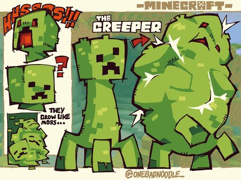 Creeper Oc Minecraft, Minecraft Poses Reference, Minecraft Creeper Fanart, Skeleton Minecraft Fanart, Minecraft Creeper Art, Minecraft Art Fanart, Minecraft Doodles, Ghast Minecraft, Undertale Minecraft