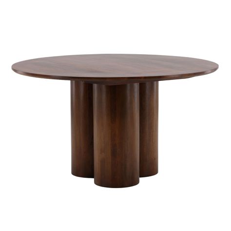 Himes Dining Table - Dovetail Dreamy Apartment, City Cottage, Dovetail Furniture, Round Wood Dining Table, Game Table, Dining Benches, Spare Bedroom, Solid Mango Wood, Outdoor Tables