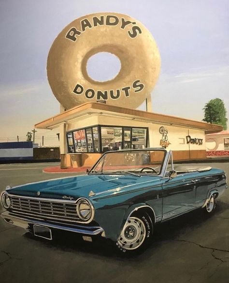 Randy’s Donuts- LA Randys Donuts, Urban Landscapes, Donut Shop, Mid Century House, Pic Ideas, Urban Landscape, Vintage Car, Mini Cooper, Vintage Cars