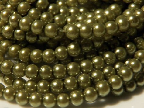 olive-green-glass-pearls-100-pc Olive Green Wallpaper, Green Olives, Green Jewelry, Olive Green Color, Colour Board, Olive Color, Green Aesthetic, Pantone Color, Color Shades