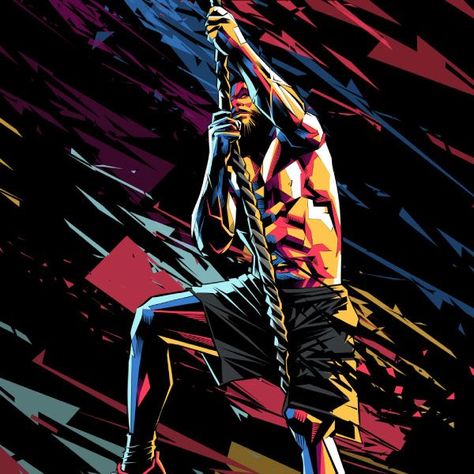 12 Famous Vector Artists and Their Incredible Portofios Shared by @davidromanart Crossfit Wallpaper, Gym Design Interior, Gym Wallpaper, Gym Wall Decal, Gym Poster, Gym Interior, Gym Art, Gym Logo, Estilo Fitness