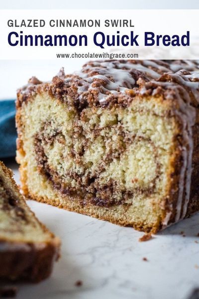 Cinnamon Swirl Quick Bread, Spiced Bread, Cinnamon Bread Recipe, Cinnamon Roll Bread, Cinnamon Swirl Bread, Pane Dolce, Swirled Bread, Cloud Bread, Quick Easy Desserts