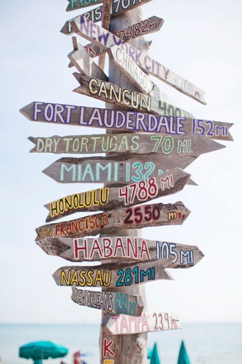 Traveling to Key West | Key West Travel Guide from @cydconverse Tiki Bar Signs, Sign Post, Beach Signs, Beach Bars, Nassau, Tiki Bar, Beach Cottages, Coastal Style, Bar Signs