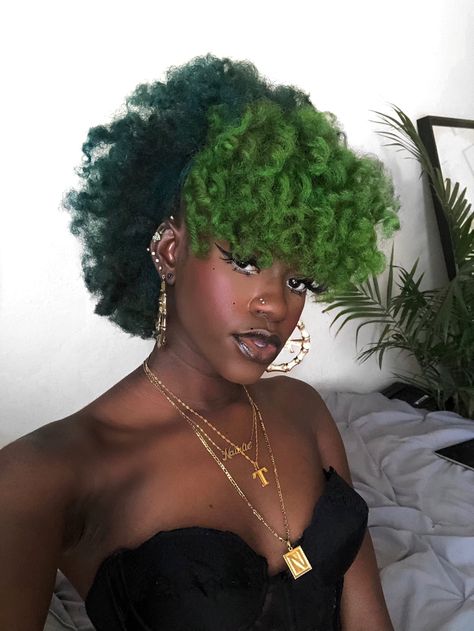 Green Curly Hair, Jane Lane, Natural Girl, Hair Twist, Dyed Hair Inspiration, Twist Styles, Dyed Natural Hair, Hair Guide, Hair Reference