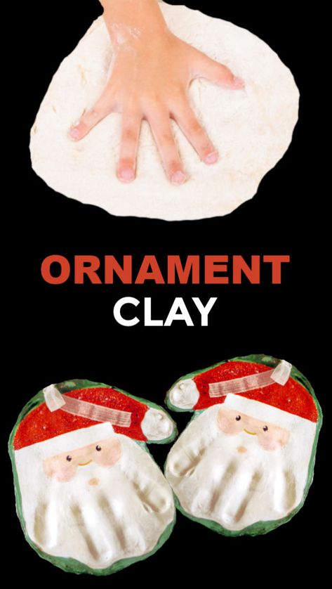 Make hand print ornaments for Christmas using this easy salt dough recipe. Santa hands make a great keepsake! #saltdoughkeepsakes #saltdoughkidscrafts #saltdoughhandprints #saltdoughsantahandprint #handprintcrafts #saltdoughrecipe #saltdoughornaments #ornamentclayrecipe #ornamentclay #christmascrafts #growingajeweledrose #activitiesforkids Homemade Hand Print Ornaments Salt Dough, Salt Dough Santa Handprint, Hand Print Clay Ornaments, Clay Santa Handprint, Santa Hand Salt Dough Ornament, Painted Salt Dough Ornaments Hand Prints, Salt Dough Ornaments Santa Hand Prints, Best Salt Dough Recipe, Salt Dough Handprints