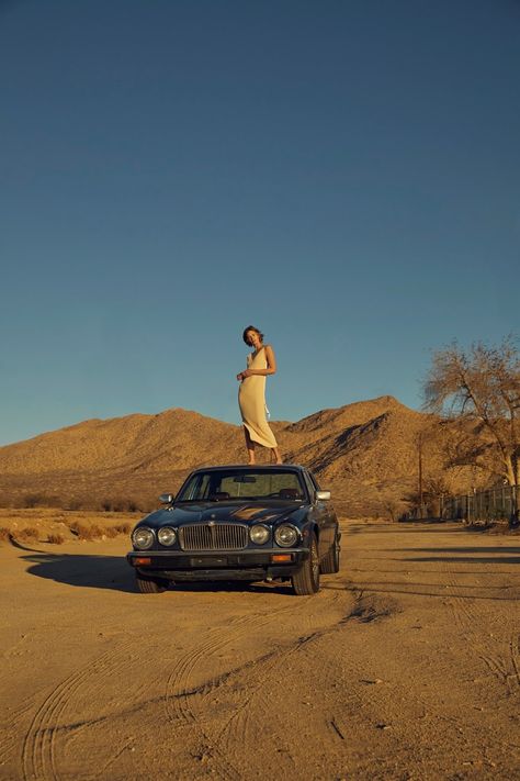 Desert Car Photoshoot, Desert Fashion Photoshoot, Highway Photography, Auto Photography, Editorial Cover, Car Editorial, Lost Highway, Car Shoe, Auto Retro