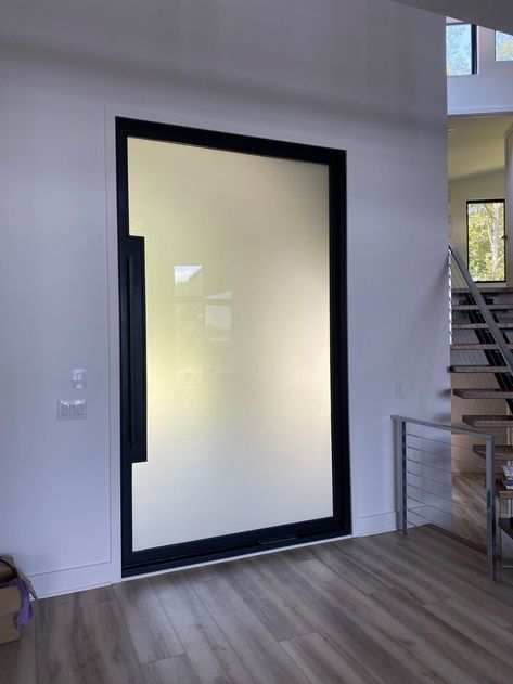 Frosted Glass Pivot Door, Frosted Glass Entry Door, Frosted Glass Design Office Front Doors, Frosted Glass Door Design Front Entry, Frosted Glass Front Door Entrance, Front Door Frosted Glass Design, Door Ideas For Home, Christmas Door Ideas For Work, Christmas Door Ideas For Home