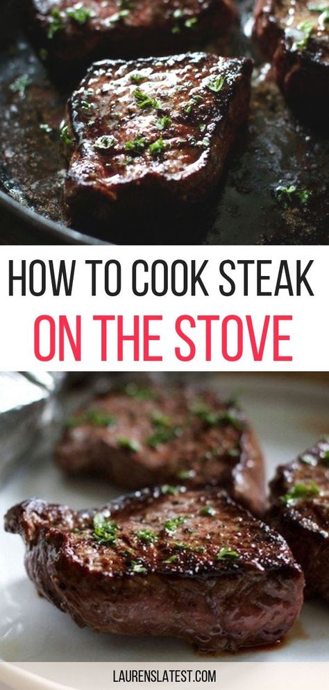 Cook Steak On Stove, Steak On The Stove, Stove Top Steak, Steak On Stove, Ways To Cook Steak, Cook Steak, Cooking The Perfect Steak, Easy Steak, Easy Dinner Recipe