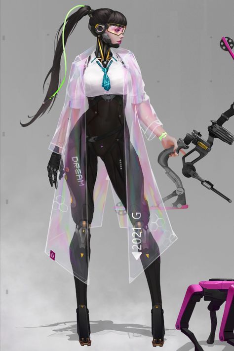 Cyberpunk Outfit Women, Clear Jacket, Cyberpunk Character Design, Middle Ages Clothing, Cyberpunk Girl, Cyberpunk Aesthetic, Cyberpunk Fashion, Arte Cyberpunk, Cyberpunk Character