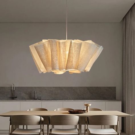 Ceiling Lamp Shades Living Room, Textured Pendant Light, Transitional Living Room Lighting, Large Living Room Light Fixture, Best Lighting For Living Room, Pleated Pendant Light, Statement Pendant Light, Japandi Chandelier, Pleated Chandelier