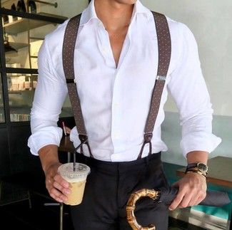 Bartender Outfit, Mens Casual Wedding Attire, Suspenders Outfit, Casual Wedding Attire, Mens Hairstyles Thick Hair, Monday Inspiration, Suspenders Men, Dapper Style, Guys Clothing Styles