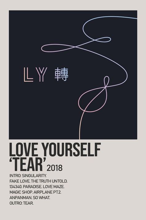 minimalist album poster love yourself 'tear' alternative album poster bts alternate album poster k-pop Kpop Album Poster Aesthetic, Love Yourself Album Bts, Bts Album Cover Aesthetic, Alternate Minimalist Album Covers, Alternative Minimalist Album Covers Kpop, Bts Album Cover Wallpaper, Love Yourself Tear Album Cover, K Pop Minimalist Poster, Bts Album Wallpaper