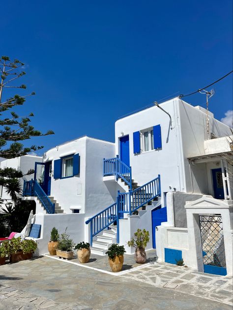 Greece house inspo aesthetic mamma mia island Mediterranean mykonos Greece Mamma Mia Island, Greece Room Aesthetic, Mamma Mia House, House Inspo Aesthetic, Mykonos Architecture, Houses In Greece, Aesthetic Mamma Mia, Mamma Mia Island, Greece Houses