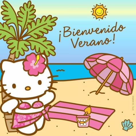 Hawaii Hello Kitty, Hello Kitty Imagenes, Hello Kitt, Coconut Dream, Charmmy Kitty, Hello Kit, Hello Kitty Party, Hello Kitty Backgrounds, Hello Kitty Art