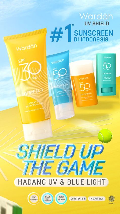 Sunscreen Poster Design, Skincare Promotion Design, New Product Launch Poster, Cosmetics Poster, Cosmetics Advertising, Graphic Design Posters Layout, Master Brand, Cosmetic Creative, Business Poster