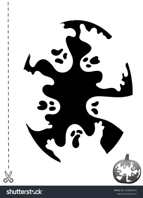 Ghosts (Free Pumpkin Stencil - Pumpkin Pattern - Pumpkin Template - Jack-o-lantern stencil) : PumpkinStencils Pumping Carving Stencils, Pumpkin Carving Paper Stencils, Dinosaur Pumpkin Carving Template, Pumpkin Carving Ideas Templates Free Printable, Ghost Pumpkin Carving Stencils, Scream Pumpkin Carving Template, Pumpkin Carving Patterns Printable Free, Zombie Pumpkin Stencil, Pumpkin Carving Svg