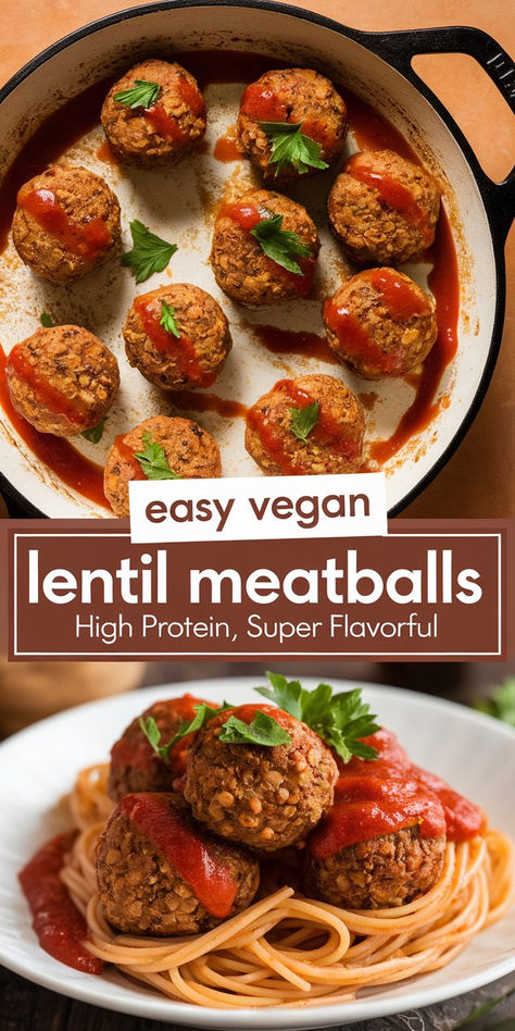 These Easy Vegan Lentil Meatballs are the ultimate high-protein plant-based recipe! Perfect for meal prep, dinner, or a snack, they’re packed with flavor and super satisfying. #VeganMeatballs #HighProtein #EasyVeganRecipes Vegan Lentil Meatballs, Meal Prep Dinner, Lentil Meatballs, Vegan Lentil, Vegan Meatballs, Plant Based Recipes Easy, Easy Plants, Vegan Recipes Easy, Easy Vegan