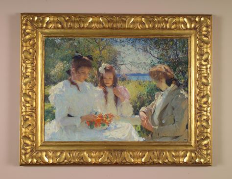 Frank Weston Benson, "Portrait of My Daughters," 1907. Worcester Art Museum. Frank Weston Benson, Childe Hassam, My Daughters, Worcester, Art Museum, Works Of Art, Exhibitions, Painter, Miniatures