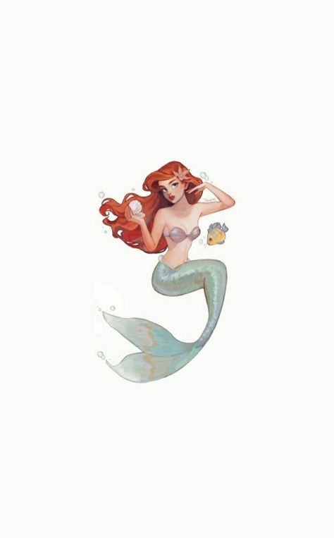 Real Wallpaper, Ariel Wallpaper, Disney Icons, Disney Artwork, Disney Princess Wallpaper, Disney Ariel, Desenho Tattoo, Pinturas Disney, Disney Aesthetic