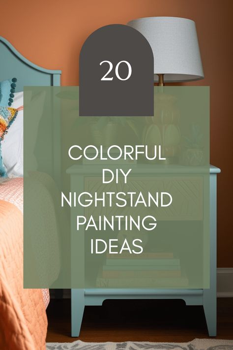 20 colorful DIY nightstand painting ideas await your creativity! Revamp your bedroom with these fun and stunning paint options. Whether you want a rustic look or a modern touch, homespun design tips will help you transform plain nightstands into vibrant focal points. Perfect for beginners and experts alike, explore creative techniques and eye-catching color schemes to incorporate into weekend projects. Show off your unique style while refreshing room decor with these delightful paint inspirations! Painting Nightstand Ideas, Nightstand Painting Ideas, Painted Nightstand Ideas, Painted Nightstands, Painted Nightstand, Small Bathroom Solutions, Functional Home Office, Nightstand Ideas, Nightstand Makeover