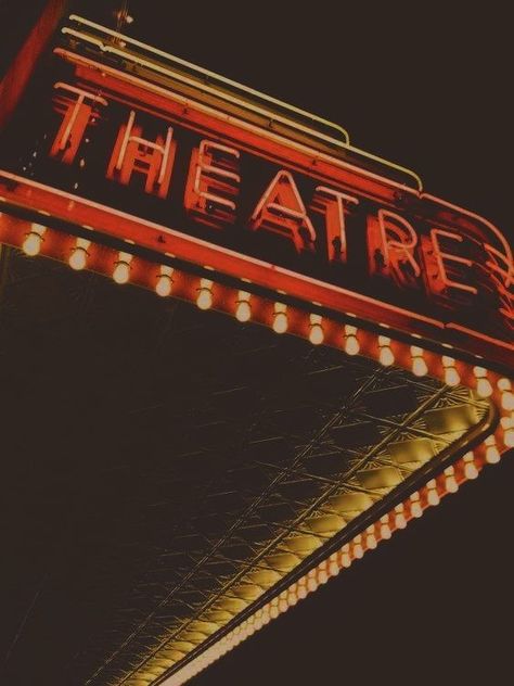 Broadway Aesthetic, Movie Theater Aesthetic, Vintage Theatre, Theatre Life, The Theatre, Yellow Aesthetic, Aesthetic Gif, Theatre Kid, Red Aesthetic