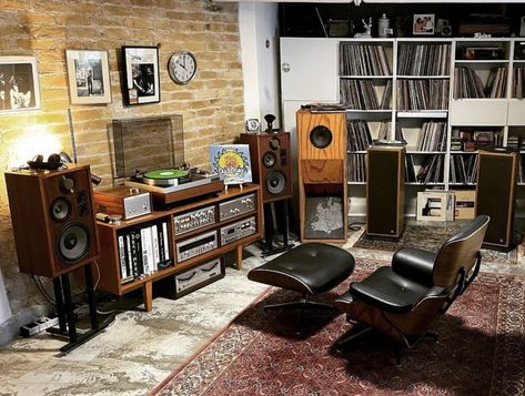 Vinyl Record Furniture, Vinyl Record Room, Theater Pictures, Audiophile Room, Hifi Room, Music Room Design, Audiophile Listening Room, Home Music Rooms, Vinyl Room