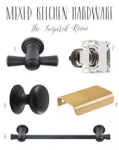 Here are some easy to follow tips for mixing and matching cabinet hardware and finishes in a kitchen. Kitchen Hardware Finishes, Mix And Match Kitchen, Mix Match Kitchen, Cabinet Hardware Colors, Trendy Kitchen Cabinets, Kitchen Cabinets Ideas, Black Knobs, Kitchens Ideas, House Redo