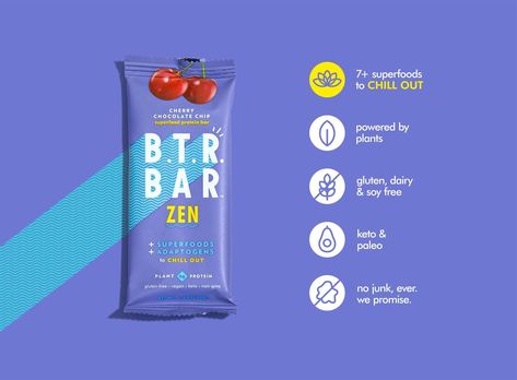 B.T.R. Bar on Packaging of the World - Creative Package Design Gallery Nutrition Bar, Popcorn Packaging, Power Bars, Nutrition Bars, Purpose Driven, Food Packaging Design, Plant Protein, Branding Packaging, Creative Ads