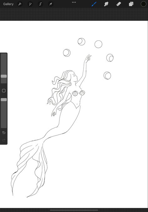 Mermaid Line Art Tattoo, Mermaid Swimming Drawing, Mermaid Line Tattoo, Mermaid Tattoo Minimalist, Mermaid And Fairy Tattoo, Mermaid Line Drawing, Fine Line Mermaid Tattoo, Mermaid Line Art, Tattoo Sea