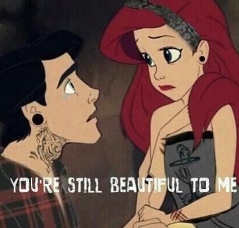 It's so hard to find these edits that I actually like. I don't like the ones… Tattooed Disney Characters, Disney Punk Edits, Punk Disney Characters, Disney Gone Bad, Punk Tumblr, Emo Disney, Disney Amor, Disney Punk, Goth Disney