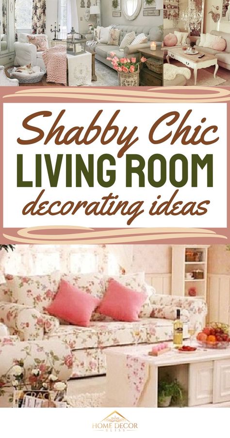 Shabby Chic Family Room Ideas, Cottage Shabby Chic Living Room, Shabby Chic Small Living Room, Shabby Chic Sunroom, Small Chic Living Room Ideas, Shabby Chic Bathrooms Ideas, Diy Romantic Decor, Shabby Chic Studio Apartment, Romantic Style Decor