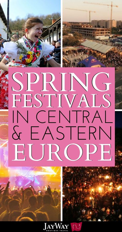 Spring is a big deal in Europe! Most spring festivals in Central and Easter Europe involve ancient rituals, but there are also some very notable music festivals in Europe that take place as the weather warms up. So let’s take a closer look at the best european festivals in spring that you can't miss! #europe #festivals #easterneurope #springsummer2019 #musicfestival #festivalseason Easter Europe, Festival Tips, Ancient Rituals, European Festivals, Europe Travel Essentials, Travel Europe Cheap, Travelling Europe, Europe Bucket List, Europe Holidays