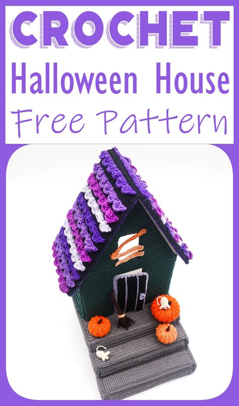 Halloween House Crochet Haunted House, Crochet Halloween Patterns, Crochet Cookie, Crochet Zombie, Crochet Halloween Patterns Free, Crochet Halloween Decorations, Halloween Knitting Patterns, Crochet Lily, Halloween Knitting