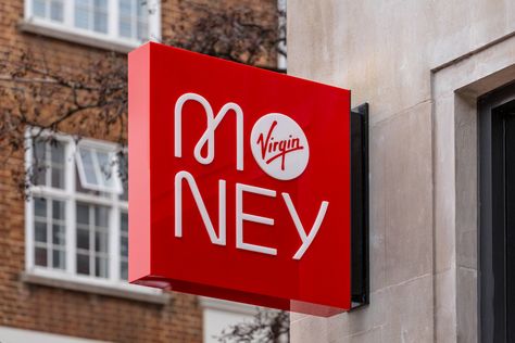 Pentagram designs loop-based identity for Virgin Money - Design Week Signboard Design, Design Loop, Pentagram Design, Brand Palette, Money Icons, Supermarket Design, Money Design, Brand Assets, Money Cards