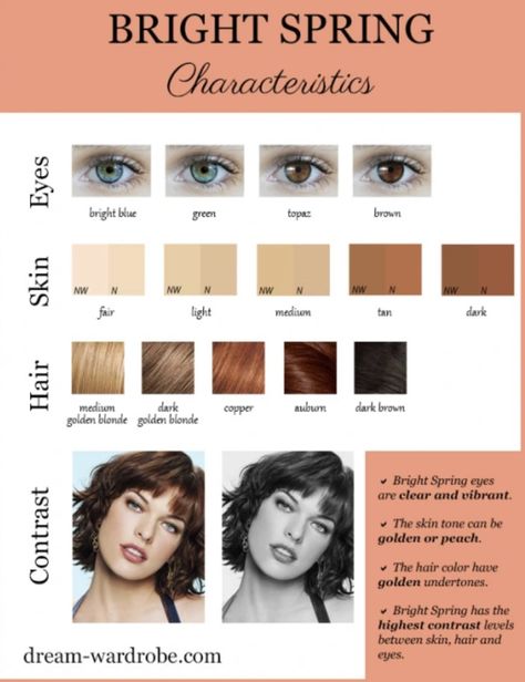 Clear Spring Hair Color Ideas, Bright Spring Color Palette Hair, Clear Spring Color Analysis, Clear Spring Hair Color, Bright Spring Makeup Looks, Dark Spring Color Palette, Clear Spring Makeup, Bright Spring Hair Color, Light Spring Hair Color