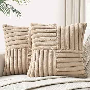 Polyester | Amazon (US) Cozy Fall Decor, Teddy Fleece, Soft Teddy, Kitchen Benches, Back To Home, Fur Fabric, Garden Pillows, Fall Pillows, Faux Fur Fabric