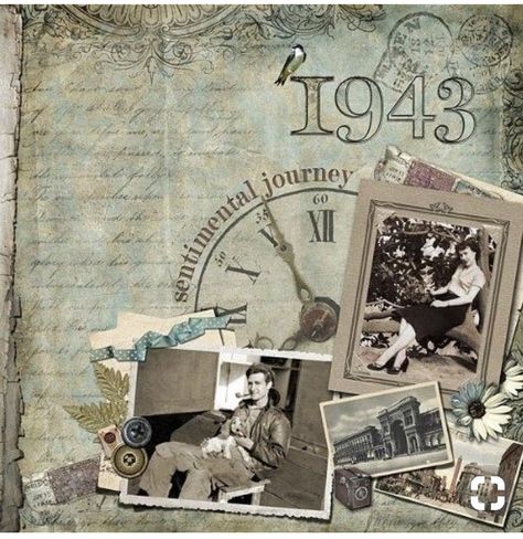 Ancestry Scrapbooking Layouts, Grandparents Photos, Retirement Scrapbook, Genealogy Scrapbook, Vintage Layout, Heritage Scrapbooking Layouts, Postcard Background, Ancestry Scrapbooking, Heritage Scrapbook Pages