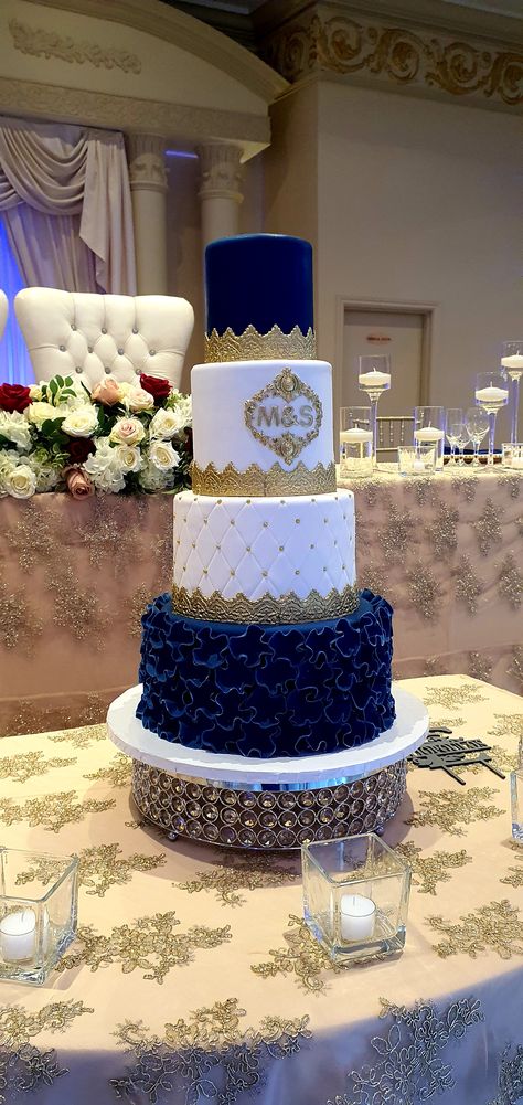 Royal Blue 15 Cakes, Royal Blue Cakes Quinceanera, Navy Blue Quinceanera Cake, Royal Blue And White Wedding Cake, Royal Blue And Gold Cake Quinceanera, Royal Blue And Gold Wedding Cake, Royal Blue And Gold Quince Cake, Royal Blue And Gold Invitations, Royal Blue And White Cake