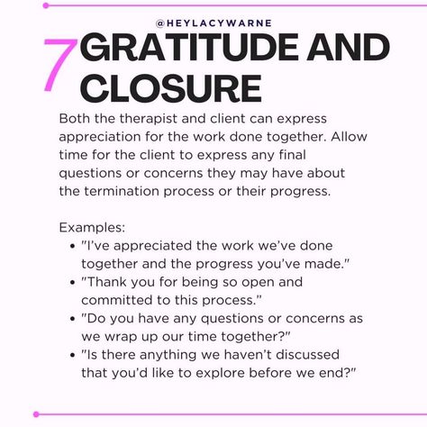 In your final therapy sessions, review the progress made toward your goals, acknowledging achievements and any lingering challenges. Identify personal triggers and develop a relapse prevention plan to help maintain progress. Discuss self-care routines, such as mindfulness or exercise, that support well-being. Consider supportive people who can encourage you moving forward. Setting future goals and discussing potential check-ins can help you leave therapy feeling confident and prepared for wha... Relapse Prevention Plan, Relapse Prevention, Feeling Confident, Future Goals, Self Care Routine, Moving Forward, Feel Confident, Self Care, Mindfulness