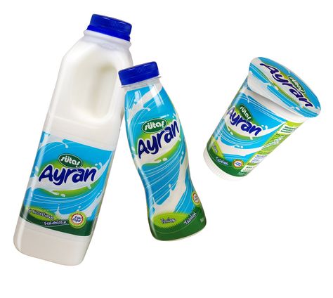 Ayran Sutas. Ayran Drink, Cream Packaging, Ice Cream Packaging, Milk Packaging, Yogurt Ice Cream, Bento Box Lunch, Bento Box, Brand Packaging, Plastic Water Bottle