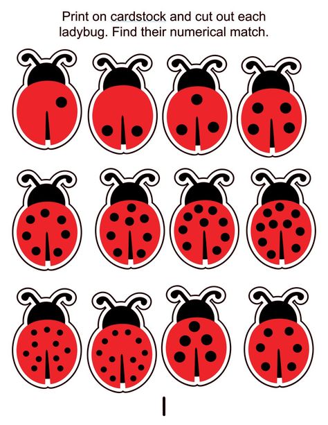 Ladybug Counting, Easter Learning Activities, Mathematics Activities, Bugs Preschool, Insects Theme, Ladybug Crafts, Pattern Activities, Montessori Practical Life, Kindergarden Activities