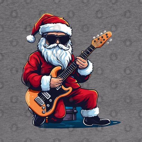 Check out this awesome 'Santa+Claus+playing+guitar' design on @TeePublic! Santa Claus Drawing, Celebration Dance, Christmas Pebble Art, New Year Diy, Christmas Drawings, Merry Christmas Wallpaper, Christmas Yard Art, Santa Pictures, Music Pictures