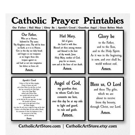 Glory Be To The Father Prayer, The Creed Catholic Prayer, Our Father Prayer Catholic, Hail Mary Prayer Catholic, Angel Of God Prayer, Grace Before Meals, Apostle's Creed, Glory Be Prayer, Catholic Printables