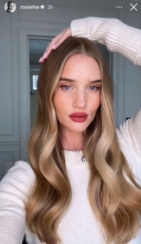 Rosie Huntington Whiteley Hair, Miley Cyrus Hair, Rosie Hw, Dirty Blonde Hair, Rosie Huntington, Beautiful Hair Color, Dark Blonde Hair, Blonde Hair Inspiration, Huntington Whiteley